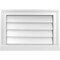 Ekena Millwork Vertical Surface Mount PVC Gable Vent w/ 2"W x 2"H , Brickmould Sill Frame, 20"W x 14"H GVPVE20X1403SN - alternate 1